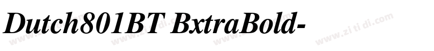 Dutch801BT BxtraBold字体转换